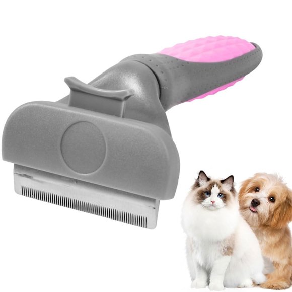 Cepillo para Mascotas Shedding Tool Rosa para Perro y Gato