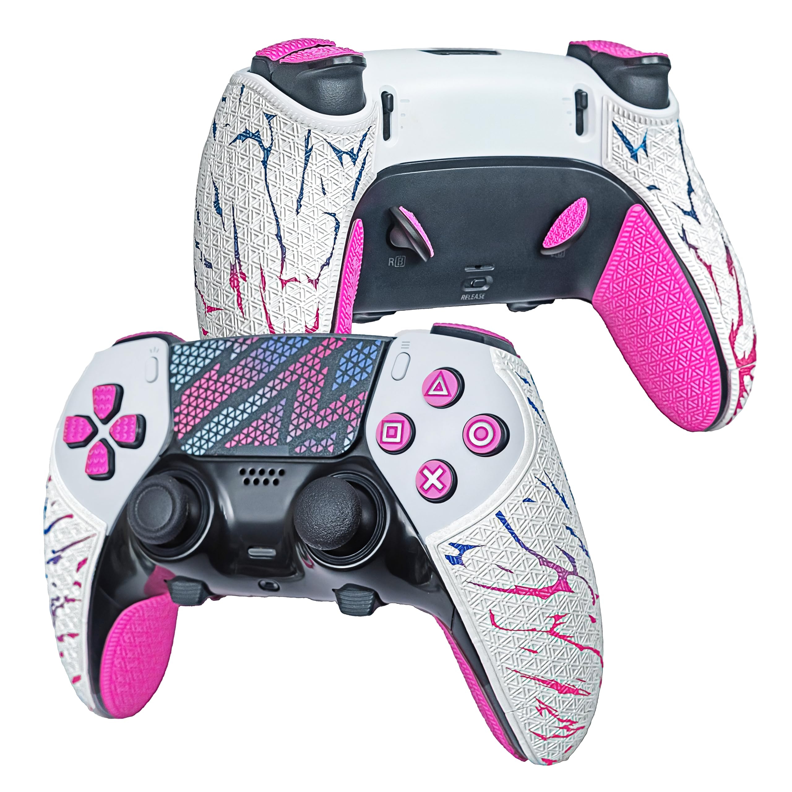 Agarraderas SHADOW BOOLT PS5 DualSense Edge Rosa y Blanco