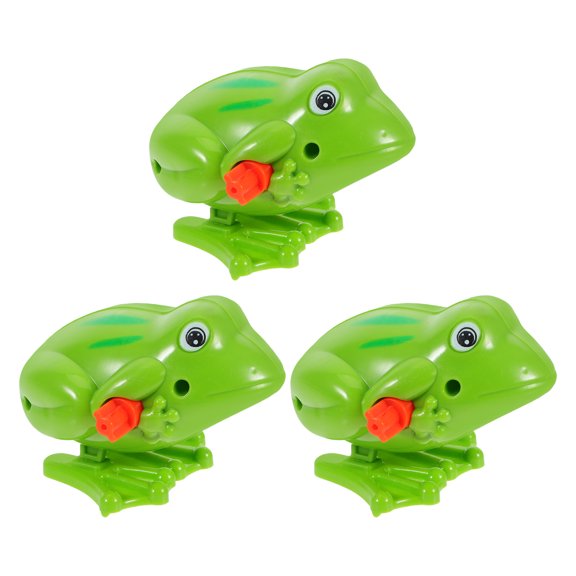 3 piezas de juguete de plástico con mecanismo de cuerda para niños (verde)