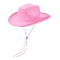 thumbnail image 3 of Sombrero De Vaquero Accesorios De Disfraz Sombrero De Sol Duradero Para Accesorios De Fotografía De Fiesta Vacaciones Rosa, 3 of 8