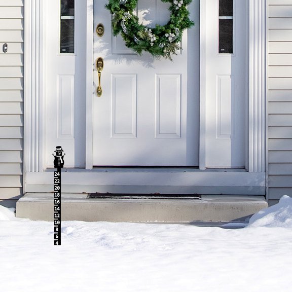 RKSTN Measuring scale Snow Gauge Snow Measuring Stick Outdoor Measuring Gauge Winter Iron Art Snow Gauge Inches Christmas Decorations Outdoor Yard Stake