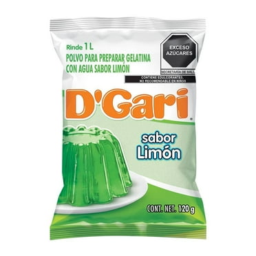 Polvo para preparar gelatina D' Gari de agua sabor limón 120 g