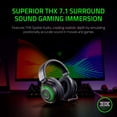 thumbnail image 2 of Razer Kraken Ultimate RGB USB Gaming Headset: THX 7.1 Spatia Razer N/A, 2 of 9