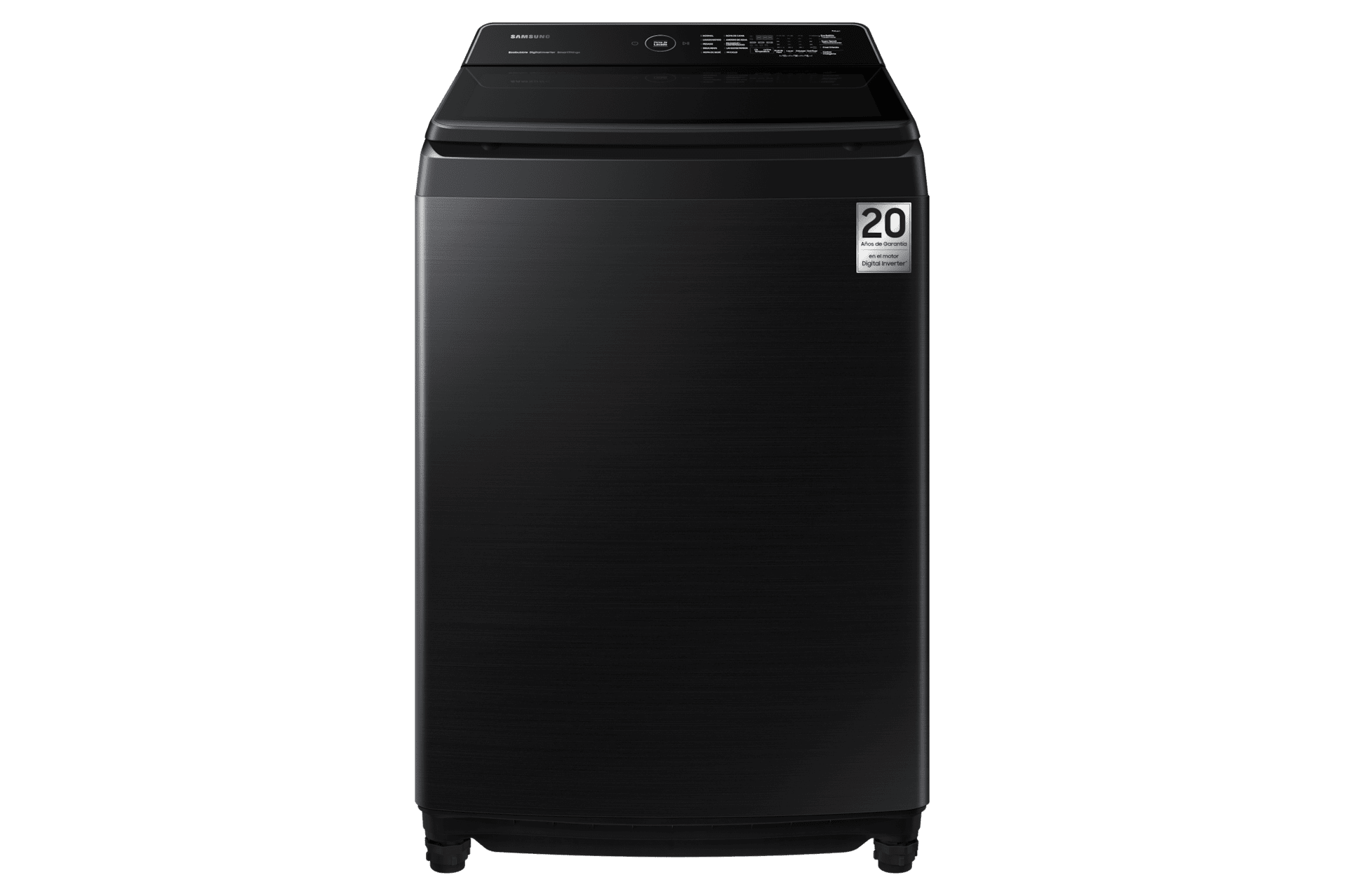 Lavadora Carga Superior 19 kg, Digital Inverter, Ecobubble, Negra