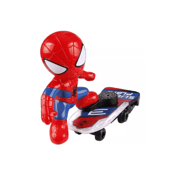 Juguete De Spiderman En Patineta Con Luz Y Sonido Para Niños