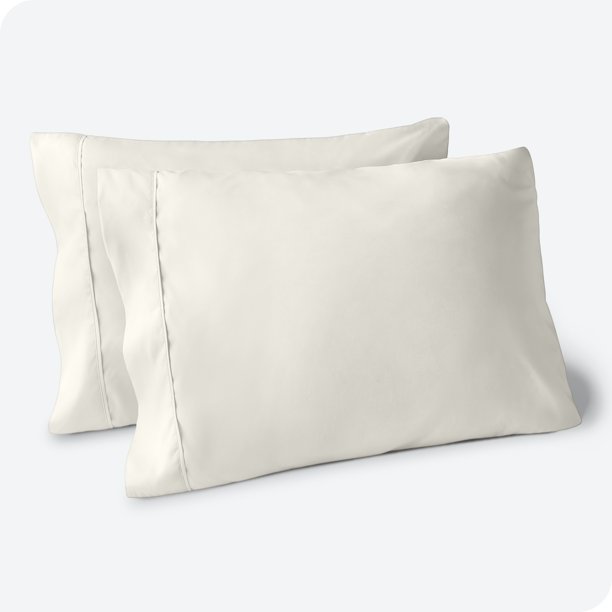 Juego de Fundas de Almohada Bare Home Colección Premium 1800 Ultra Suave Crema 2 Unidades