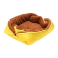 thumbnail image 4 of Cama para mascotas, camas para perros, camas para gatos, cueva, caseta, nido suave, portátil y cálido para gatos Amarillo, 4 of 9