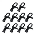thumbnail image 1 of 10 Piezas de Hebilla de Grillete de Pulsera de Paracord, de Grillete de de Clip de Grillete D Ajustable para Pulsera de Supervivencia Negro, 1 of 5
