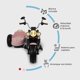 thumbnail image 2 of Moto electrica para niño y niña montable chopper con copiloto y musica color rosa, 2 of 4