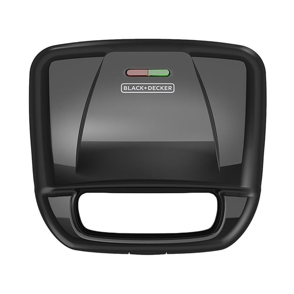 Waflera Black & Decker Placas Antiadherentes Negra