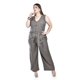 thumbnail image 5 of Set sin mangas con cinto Roman Fashion /Tallas Extras, 4135 (Cafe) cafe 40, 5 of 6