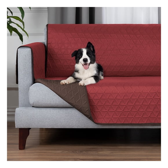 Protector de Sala 3 Pzas Reversible Pinsonic, Real Textil (Rojo - Café, ch/m/g)