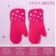 thumbnail image 4 of Juego de guantes de cocina Paris Hilton, resistentes al calor, para ollas, rosas, 4 of 6