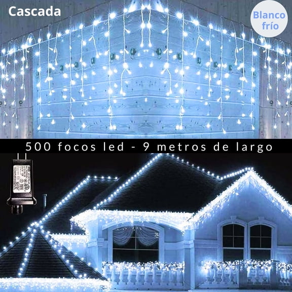 Cascadas de luces LED Dosyu Blanco Frío 9mts 500 luces navideñas DY-ICE500L-CSC