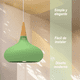 thumbnail image 3 of Lampara De Techo Colgante Macaron Retro Con Madera 20 Cm de Diámetro ilios innova  Verde, 3 of 9
