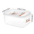 thumbnail image 3 of Contenedores de plástico transparente para almacenar alimentos y organizar la cocina | Recipientes rectangulares herméticos para aperitivos, granos secos y productos de despensa, 3 of 6