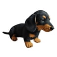 thumbnail image 2 of Muñeco de peluche de perro salchicha adorable y realista para abrazar, regalo decorativo para niños y adultos. negro, 2 of 9