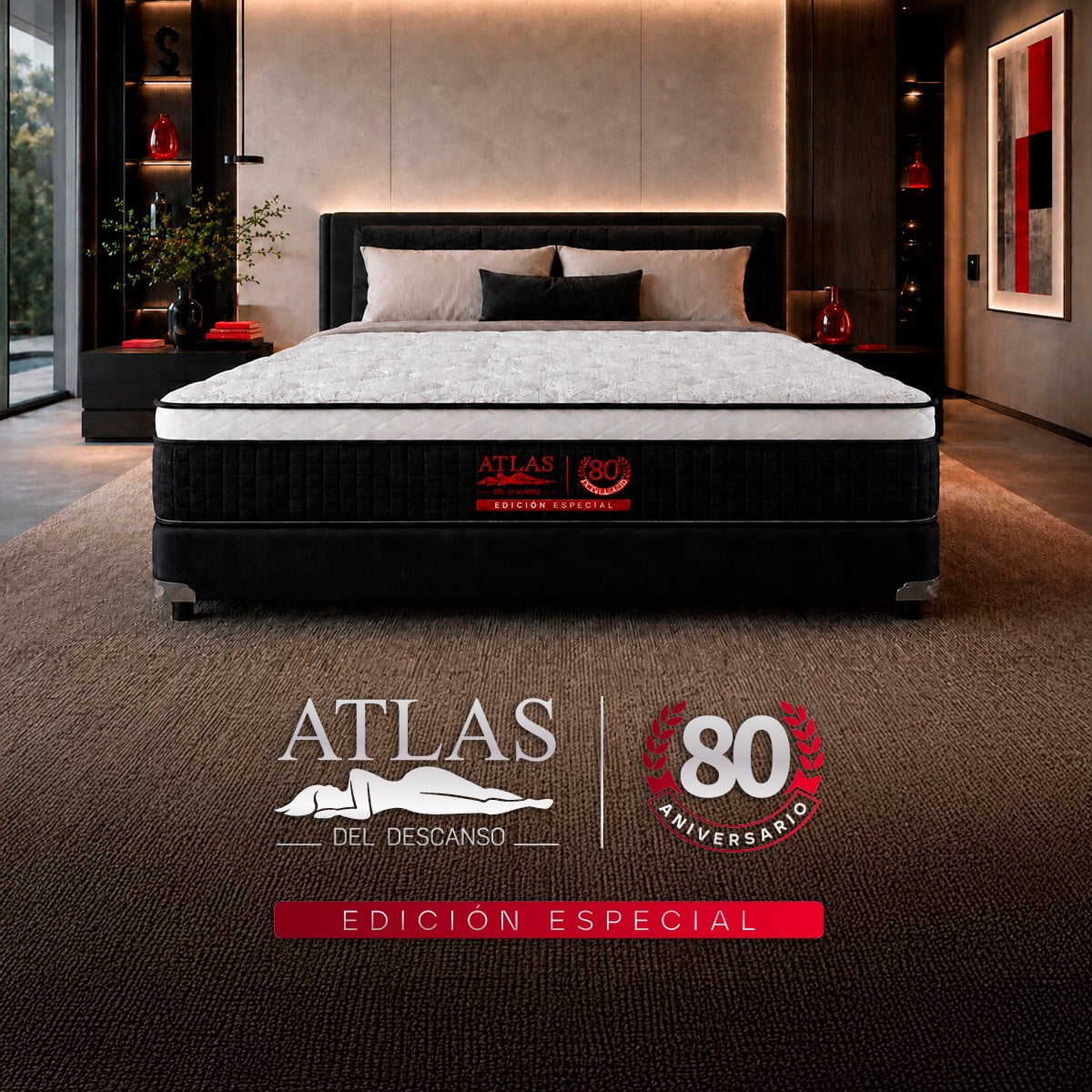 Colchón King Size Atlas del Descanso Edición Especial 80 Aniversario