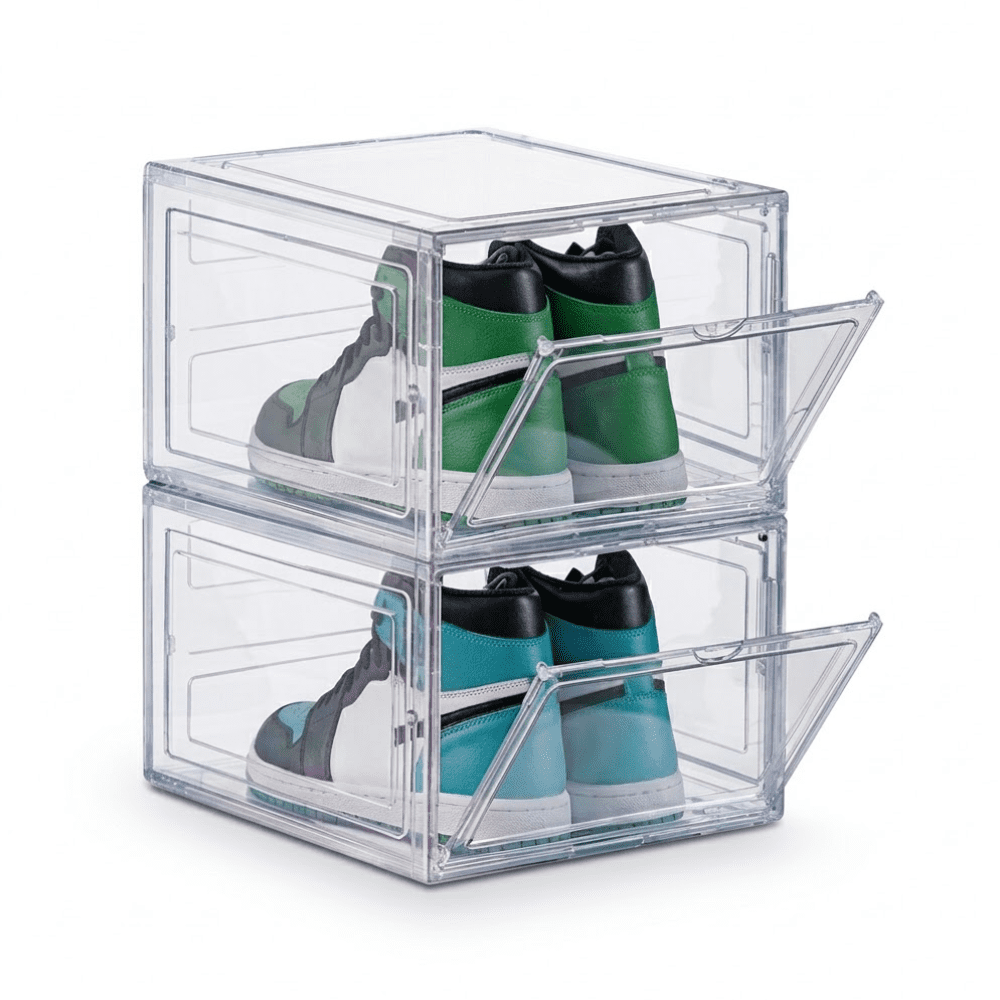 Caja de Acrílico de Zapatos con Imán para Cierre Automático  para  Shoes Sneakers Botas Gorras Zapatos