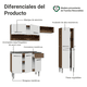thumbnail image 4 of Cocina Integral Madesa Emilly 229 cm con tarja Marrón/Blanco, 4 of 11