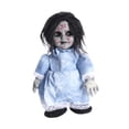 thumbnail image 3 of Muñeco fantasma de Halloween para interior y exterior con sonido e iluminación, decoración de terror. Vestido azul, 3 of 9