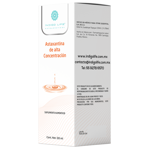 Astaxantina DE Alta Concentración INDIGO LIFE NUTRACEUTICOS 120 ml