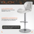 thumbnail image 3 of Set De 2 Bancos Barra Cocina Silla Regulable Diseño Acabado de la estructura Cromado Color Blanco Blick, 3 of 8