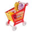 thumbnail image 4 of Juego de carrito de compras para niños, carrito de supermercado de juguete para niños, carrito de compras Rojo, 4 of 9