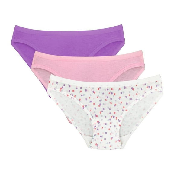 Bikini Fruit of the Loom para Niña Algodón Premium Multicolor 3 Piezas Talla 14