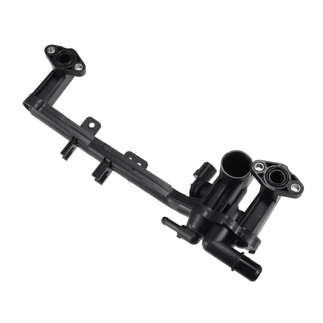 tubo calentador de agua refrigerante trasero con sensor no.lr100040 para land rover range rover sport 5.0l v8 - gas 2018-2021 tubo ensamblado negro, vista 3/4 frontal; conductos plásticos con bridas metálicas, conector para sensor y tres puntos de montaje visibles, longitud principal 33 cm (talla 1). Compatible con LR100040 como reemplazo directo en sistemas de enfriamiento de modelos Land Rover y Jaguar listados; a menudo se usa también en reparaciones de radiador.