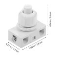thumbnail image 4 of 3 piezas de interruptor pulsador autoblocante de repuesto para luz doméstica, 4 of 7