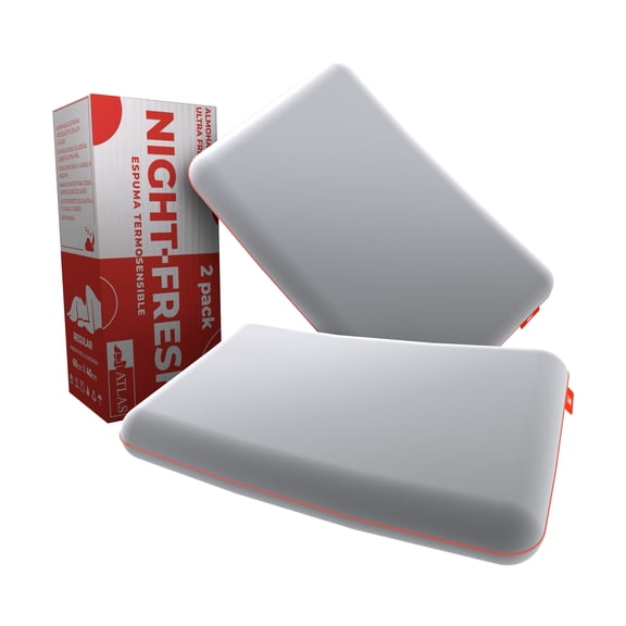 Pack de 2 Almohadas en Caja Memory Foam – Suaves, Cómodas y Duraderas Almohada Night Fresh