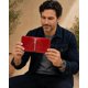 thumbnail image 2 of Cartera Hombre Piel Genuina Pull Up Monedero Moderno rojo, 2 of 12