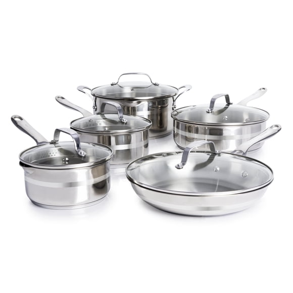 Juego de Utensilios de Cocina T-Fal de Acero Inoxidable de 10 Piezas