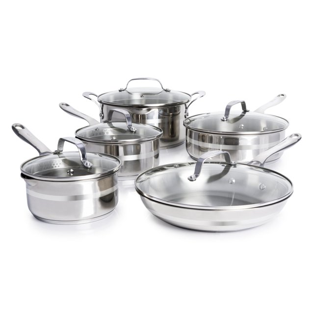 Juego de Utensilios de Cocina T-Fal de Acero Inoxidable de 10 Piezas