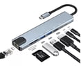 thumbnail image 1 of Hub USB-C MR. GADGETS 8 En 1 Adaptador Tipo C Ethernet HDMI USB SD RJ45, 1 of 8