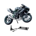 thumbnail image 3 of Modelo de motocicleta a escala 1/10 juguete de motocicleta, colección, adorno de aleación robusto realista con sonido y luz para niños regalos para Gris con soporte, 3 of 8