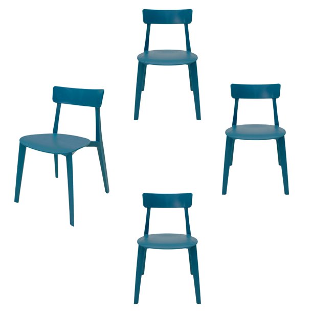 SET DE 4 SILLAS DE EXTERIOR BRIANZA COLOR AZUL