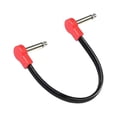 thumbnail image 1 of Cable de conexión para guitarra eléctrica/bajo, ángulo recto de 1/4 de pulgada, efectos de bajo silenciosos 20cm Rojo B, 1 of 7