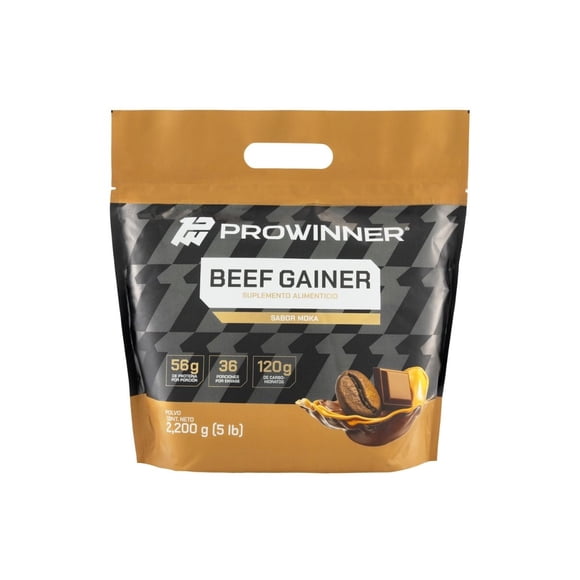 Suplemento Beef Gainer Polvo Sabor Moka (2,2 Kg) ProWinner PW-1330