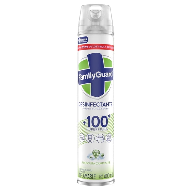 Desinfectante y Eliminador de Olores en Aerosol FamilyGuard Frescura Campestre 400 ml
