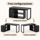 thumbnail image 2 of Zocalo Escritorio de Oficina para Computadora, Esquinero Reversible con Gabinete, 120 x 50 x 73.5 cm, Negro, 2 of 8