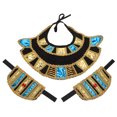 thumbnail image 1 of 1 Juego de accesorios de disfraz egipcio para mujer, Collar de disfraz egipcio, pulseras egipcias, 1 of 5