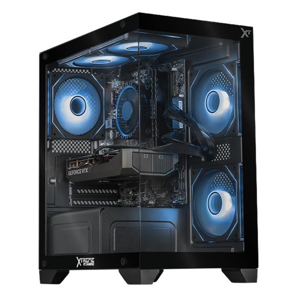 Computadora Gamer con IA Xtreme PC Gaming NVIDIA GeForce RTX 5050 Intel Core i5 12400F 16GB SSD 1TB WIFI BT Black experiencia de juego fluida en nivel medio