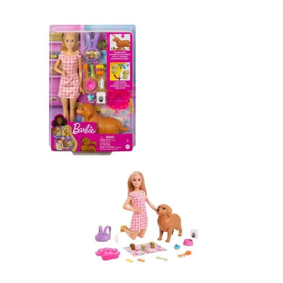 Set de Juego Barbie Sisters & Pets Cachorros Recién Nacidos