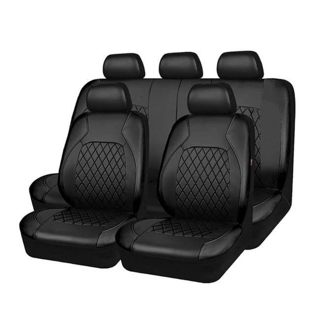 Funda de asiento de coche de 9 piezas, Protector de asiento Universal de cuero PU, conjunt Abanopi Amortiguar