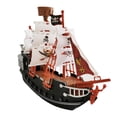 thumbnail image 4 of Barco pirata para niños, juguete de simulación, decoración del hogar, adornos de seguridad, modelo de barco pirata duradero para niños, 4 of 9