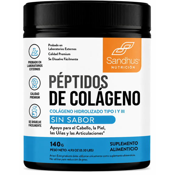 Sandhu's Collagen Peptides, Péptidos De Colágeno 140g…