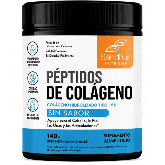 Sandhu's Collagen Peptides, Péptidos De Colágeno 140g…