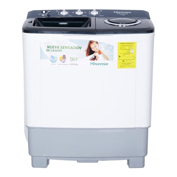 Lavadora Hisense Doble Tina Blanco 11 Kg